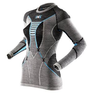 Odzież zimowa > Bielizna termoaktywna - Koszulka termoaktywna X-Bionic Apani Merino Woman Black Grey Blue B284 2018