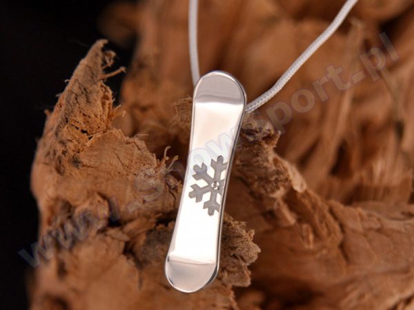 Lifestyle > Biżuteria i dodatki - Srebrny naszyjnik SilverSurf Snowboard Snowflake M biały